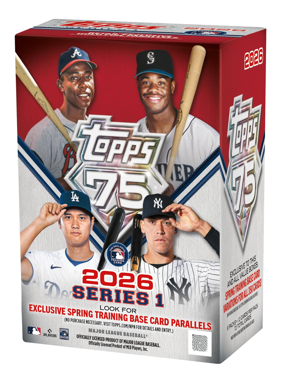 2026 Topps Series 1 Baseball Blaster Box, Look for Retail Exclusive Holo Holo Foil Parallels &amp; Spring Training Variations