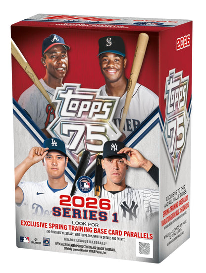 2026 Topps Series 1 Baseball Blaster Box, Look for Retail Exclusive Holo Holo Foil Parallels &amp; Spring Training Variations