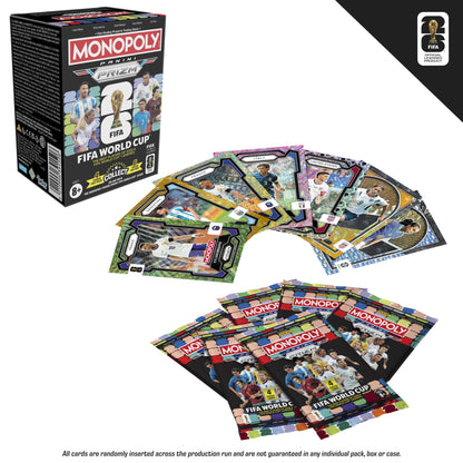 Monopoly Panini Prizm: FIFA World Cup Trading Cards Booster Box | Current Stars and Legends | 2+ Players, Ages 8+ | Gifts for Soccer Fans